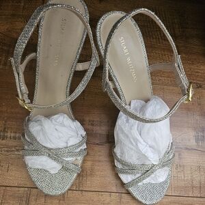Stuart Weitzman Champagne Strappy Sandals